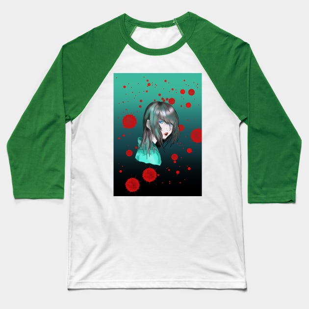 Reluctant teenage vampire in green Baseball T-Shirt by cuisinecat